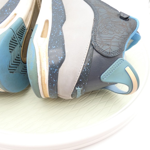 Jordan Dub Zero 311046-007 Mens 9.5 Basketball Shoes Wolf Gray Leather Sneakers - Picture 8 of 13